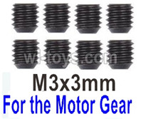 UDI RC 1602 Panther Parts-M3X3 Machine screwsFor the Official Motor Gear-8pcs. UDIRC UD1602 1/16 Car Parts.